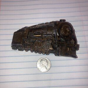 indiana metal craft train belt buckle Vintage